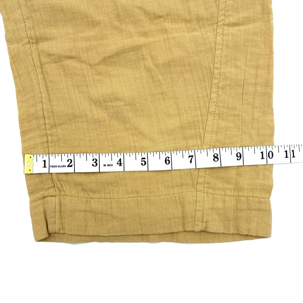 NWT Old Navy Yellow High-Waisted Crinkle Gauze Barrel Full Length Pants Small - Picture 5 of 6